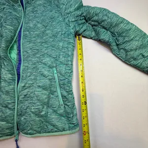 Tek Gear Women's Warm Tek Quilted Puffer Jacket Aqua Green Space Dye thumbnail 9