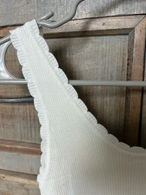 White Amazon Top Tank  thumbnail 2