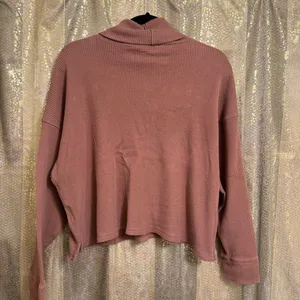 Abercrombie & Fitch‎ Cozy Waffle Sweater Cowl Neck Burnt Orange Large thumbnail 2