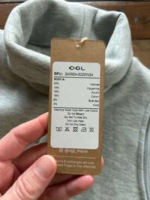 NWT OGL Turtleneck Split Hem Gray Tank Top S thumbnail 5