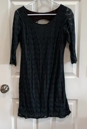 Free people LG black‎ bodycon dress thumbnail 1