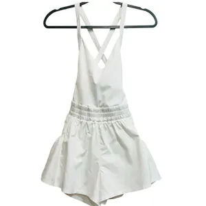 Free People Movement Get Your Flirt On Shortsie‎ One Piece Jumper White XS thumbnail 3