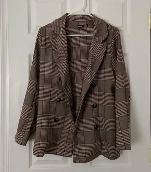 brown oversized blazer thumbnail 1