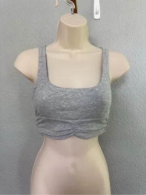 NWT Riot Swim Crop Top in Gray Size Medium thumbnail 1