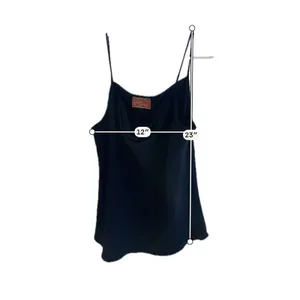 Shelly's Boutique Black Satin Cowl Neck Camisole Spaghetti Strap Tank Top thumbnail 3
