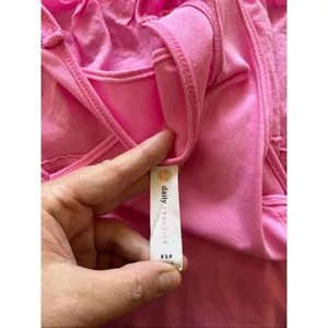 Daily Practice Anthropologie Pink Bubble Hem Mini Dress Racerback XS thumbnail 2