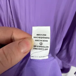 Ramy Brook‎ Purple Smocked Waist Tiered Mini Dress Medium Cocktail Party Flowy thumbnail 9