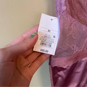 Auden Mauve Lace and Satin Body Suit thumbnail 5