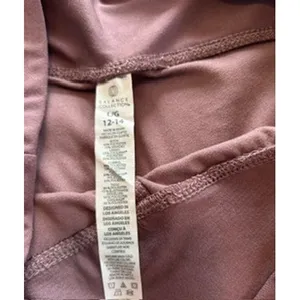 Balance Collection Womens Mauve Purple High Waisted Athletic Leggings Large thumbnail 7