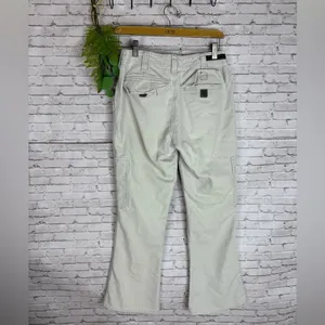Vintage Abercrombie and Fitch Tan Cargo Utility Flare Jeans thumbnail 7