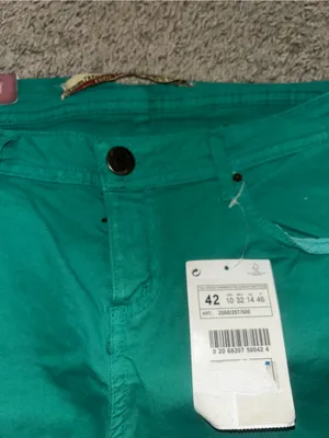 Zara green skinny jeans nwt size 10 #skinny #denim thumbnail 4
