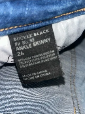 Buckle Black Women’s Ankle Skinny Denim Jeans Fit 93 Sz 26 Inch thumbnail 7
