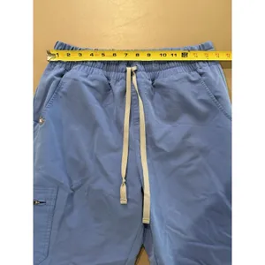 FIGS High Waisted Zamora Jogger Scrub Pants Blue Women's Medium Petite Uniform thumbnail 6