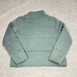 Three Dots Womens‎ Sage Green Quilted Full Zip Puffer Jacket Sz Small EUC thumbnail 2
