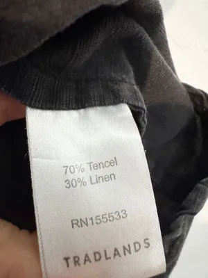 Tradlands Nico Dress Size Small Black Linen Blend Pocket Coastal Grandma Cottage thumbnail 10