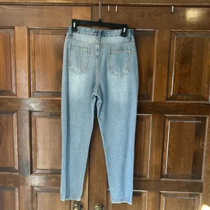 Nasty Gal Two Tones Mom Blue Jeans‎ Women’s Size 2 Inside Out Denim thumbnail 3