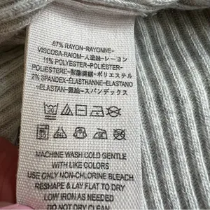 We the Free Split Side Tuesday Tunic V-Neck Knit Top Size Large Light Grey thumbnail 9