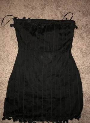 These Three Boutique Black Fringe Dress thumbnail 2