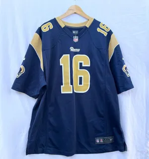Nfl | Nike Rams Short Sleeve Jersey Jared Goff Xxl Navy And Gold thumbnail 1
