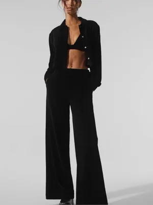 New Micro Corduroy Mid-Rise Dreamer Wide Leg Trouser thumbnail 7