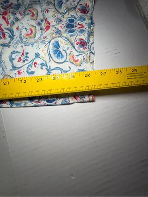 Lauren Ralph Lauren White Floral Paisley Pajama Set with Blue and Red Accents thumbnail 8