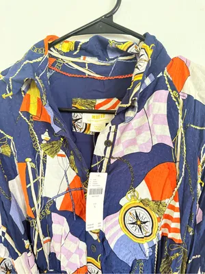 Anthropologie Maeve NEW Nautical Navy Mini Shirtdress thumbnail 7
