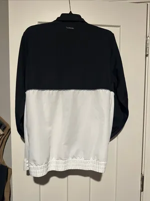adidas woman’s Black and White Colorblock Performance Jacket thumbnail 7