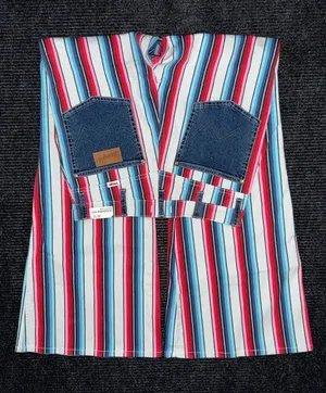 Wrangler NWT High Rise Multicolored Striped Flare Jeans Sz 30 x 32 Retro Western thumbnail 1