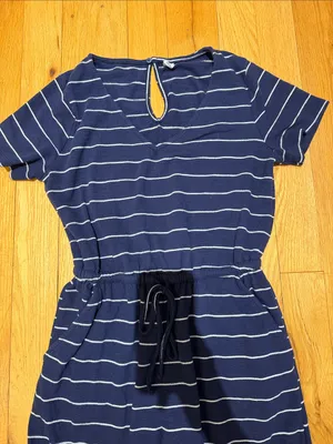 Old Navy Women’s Blue Striped Jumpsuit Size Medium - C1-337 thumbnail 2