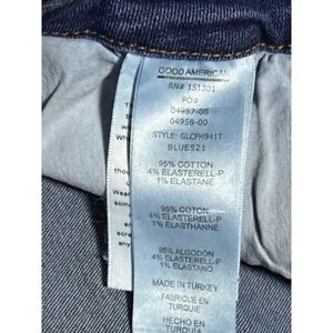 Good American Good Legs Ankle Skinny Jeans‎ Distressed Raw Hem Blue 10/30 Sassy thumbnail 5