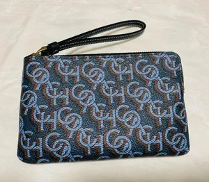 NWOT Coach canvas wristlet wallet blue thumbnail 1