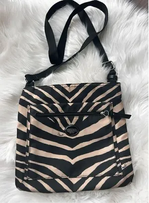 Coach Zebra print Black and Cream Crossbody Bag thumbnail 1