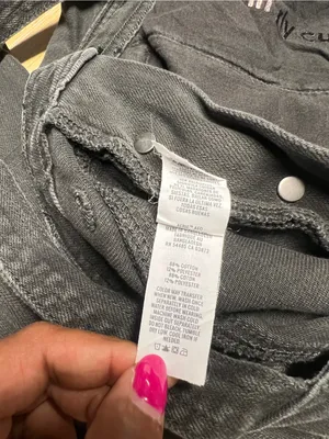 Aerie Baggy Y2K Overalls Smoked Gray Black Denim Size S thumbnail 11