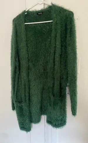Green Cozy Cardigan thumbnail 1