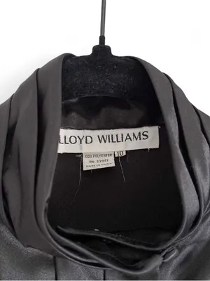 Vintage Women's Black Satin Blouse with Pleated Front Women’s Sz 10 Classic Chic thumbnail 5