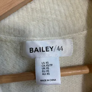 Anthropologie Bailey/44 Striped Mock Sweater XS White Black Womens Fuzzy Knit thumbnail 3