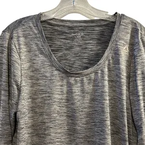 Reebok Women's‎ Gray Long Sleeve T-Shirt Size L Casual Fall Top thumbnail 5
