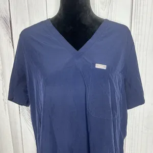 Figs Technical Collection Catarina Scrub Top Womens XL Navy Blue One-Pocket thumbnail 1