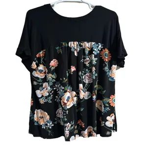 Ava & Viv Black/Floral Blouse thumbnail 3