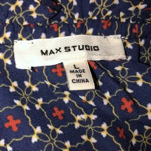 Max Studio size large boho short sleeve ruffle top thumbnail 4