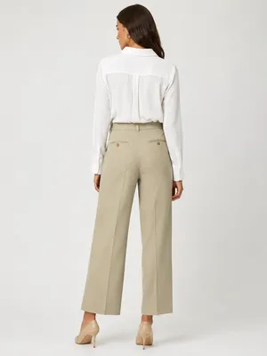 LOFT Women's Wide-Leg Dress Pants in Beige thumbnail 2