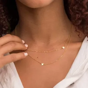 Jennifer Zeuner dainty star double necklace thumbnail 1