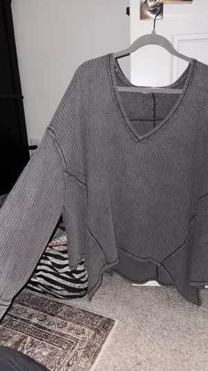 Free People Knit Top Waffle thumbnail 2