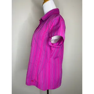 Mountain Hardwear Pink Striped Gorpcore Hiking Shirt Sz 10 thumbnail 2