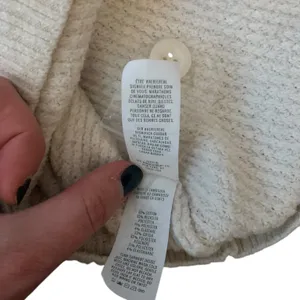 ​Aerie Cream Waffle Knit Henley Sweater‎ Oversized Button Front Soft Cottagecore thumbnail 7