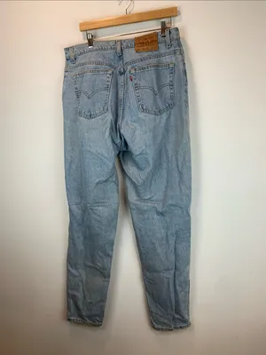 Vtg Levi 551 relaxes fit tapered leg sz 16 long light wash y2k high waisted plus thumbnail 2