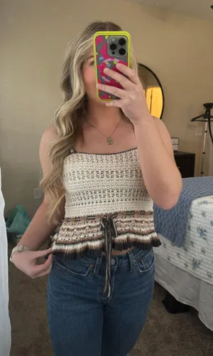 American Eagle Crochet Top thumbnail 2