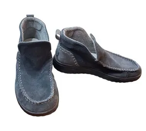 Hey Dude wms charcoal gray black suede ankle casual booties sz 7 SKU 10-477 thumbnail 1