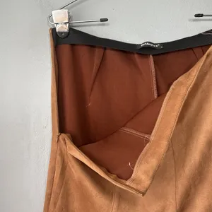 Allegra K Faux Suede Pants Size Large Brown Flare Leg Festival Hippie Boho thumbnail 6