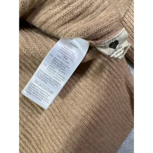 Madewell Merino Wool Sweater Quarter Zip Tan Ribbed XS Cozy Comfortable thumbnail 8
